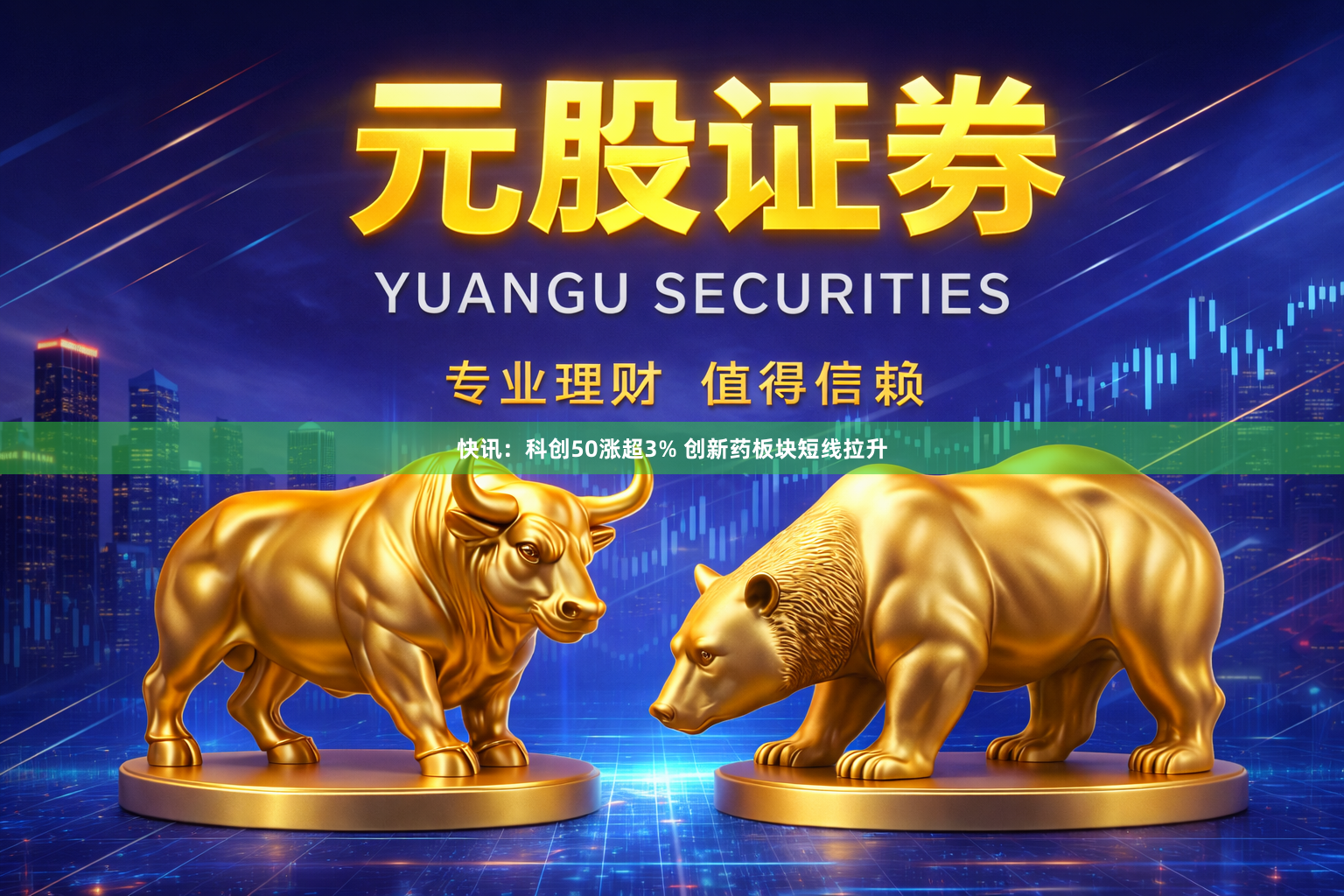 快讯：科创50涨超3% 创新药板块短线拉升